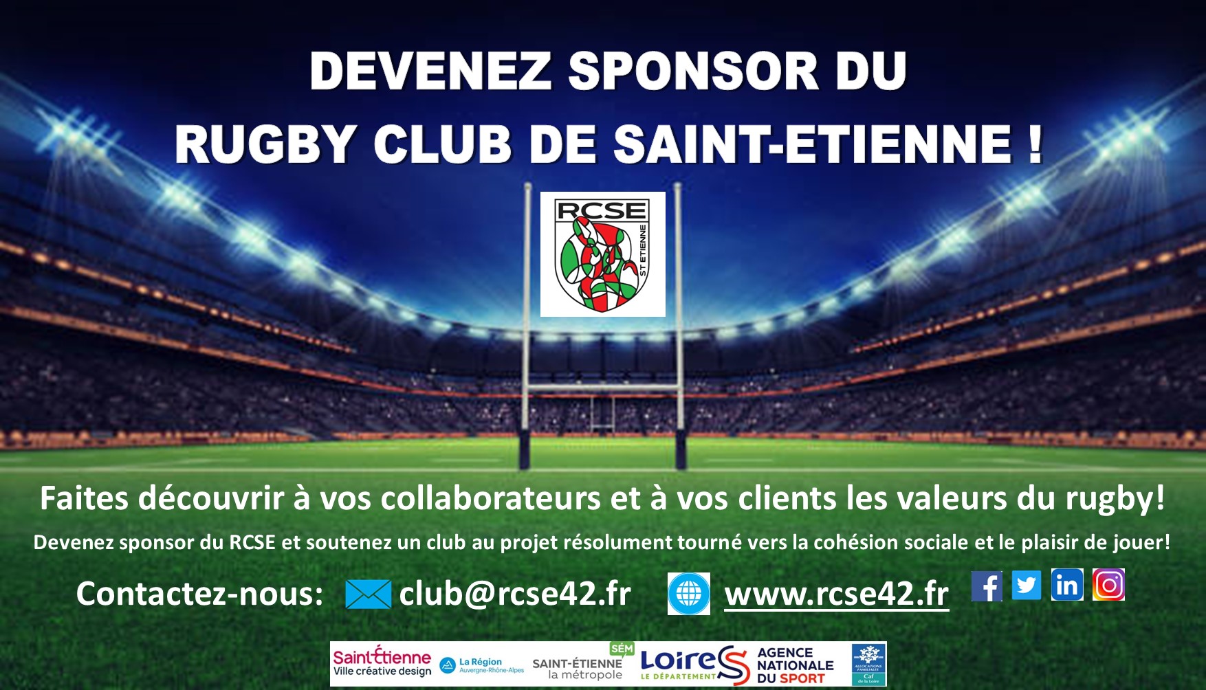 DEVENEZ SPONSOR DU RUGBY CLUB DE SAINT-ETIENNE !